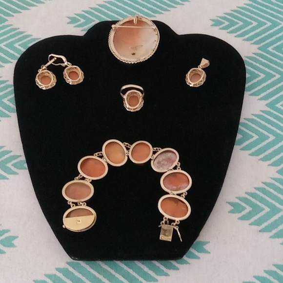 Cameo 14kt Gold Set New - Picture 2 of 4